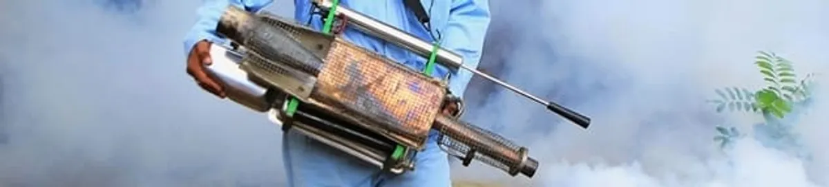 Fumigation technician using a fogger for deep pest treatment in Mesa, AZ